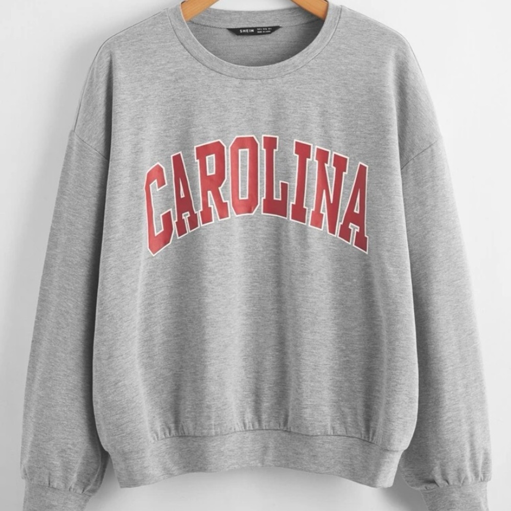 Shein Xs Grey Cali Sweatshirt